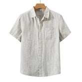 Heritage Linen Shirt – Santorini (Short-Sleeve)